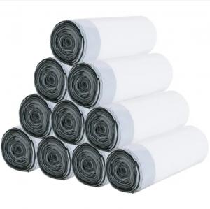 Cheap LDPE Drawstring Garbage Bag 0.04mm Thickness Waste Bin Liner On Roll for sale