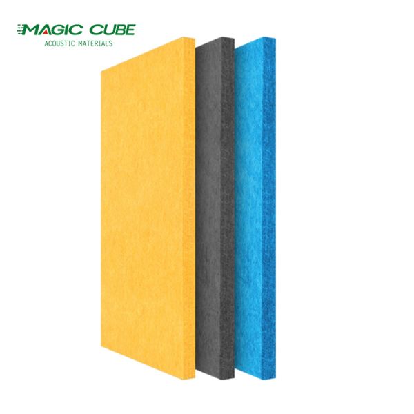 Fireproof Sound Absorbing Polyester Fiber Board Colorful 9mm Thickness