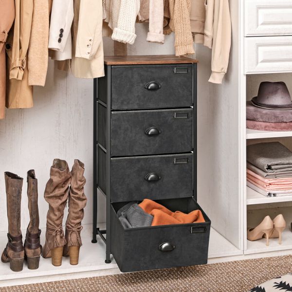 Metal Frame Chest of Drawer, Chest of Drawer for Sale, Dress with Fabric Drawer, Storage Organizer, ULVT04H