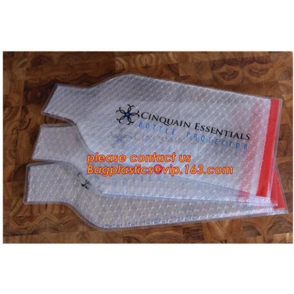 Bottle Protector Bubble Travel Bag,Travel Trip Bag With Bubble Inside And Double Zip lockks,Sleeve Travel Bag - Inner Skin