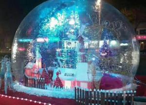 Cheap PVC Clear Giant Inflatable Show Ball , Inflatable Snow Globe For Christmas Promotion for sale