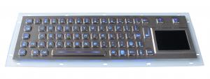 China Metal Backlit USB Keyboard / Backlit Mechanical Keyboard With Ruggedized Touchpad on sale