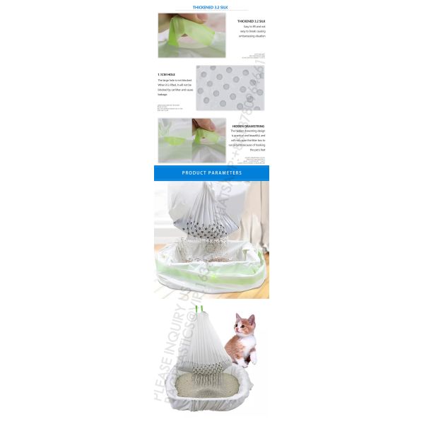 Cat Litter Packaging Bag 8 Side Sealed Handles Customizable Gravure Print Industrial Use