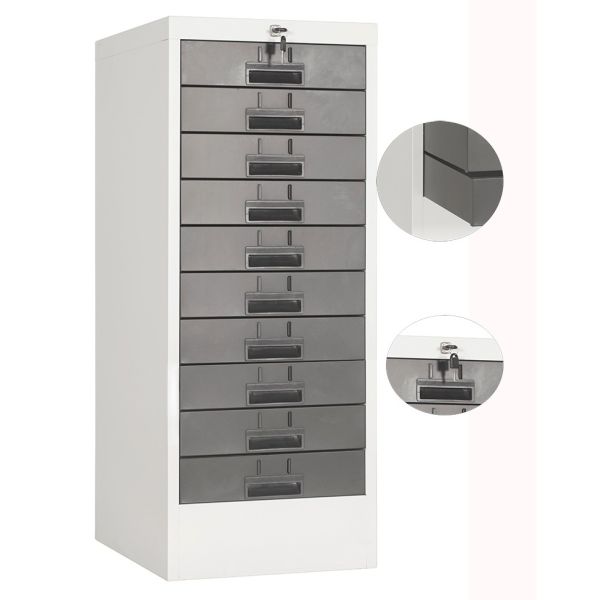 RAL Color Assembled Small 10 Drawer Filing Cabinet