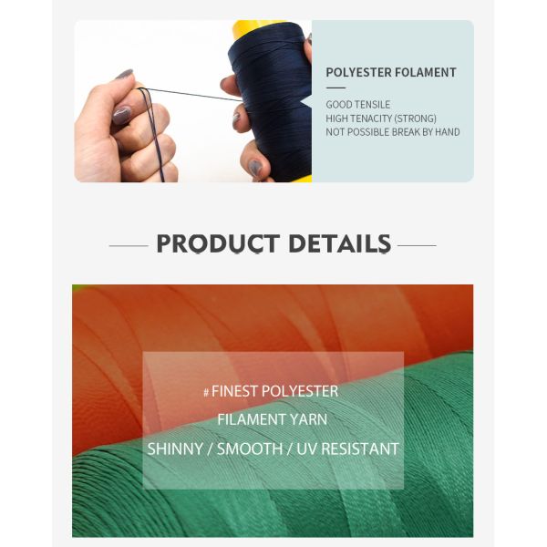 High Tenacity Polyester Thread 210D/2 with Low Shrinkage For Sewing