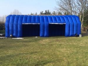 China Commercial Blue Inflatable Tent Mobile Car Garage Blowup Tent on sale