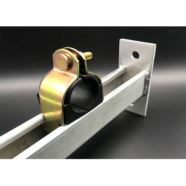 Gold Zinc Cushioned Pipe Strut Clamp