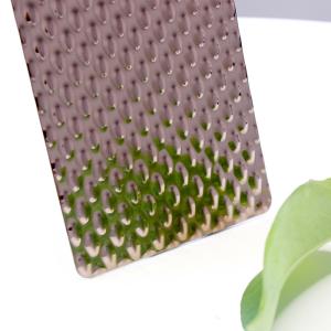 8k Mirror Titanium Stainless Steel Sheet With 3D Water Wave Ripple Embossing