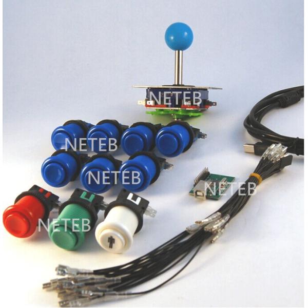 USD18.95---1 Player Arcade Control Panel Bundle Kit,1 joystick and 10 stander buttons