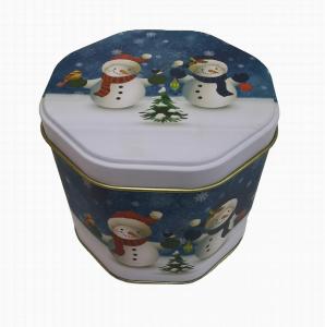 Cheap Octagon Customized Bulk Christmas Tins Candy Tin Container 0.23mm Thickness for sale