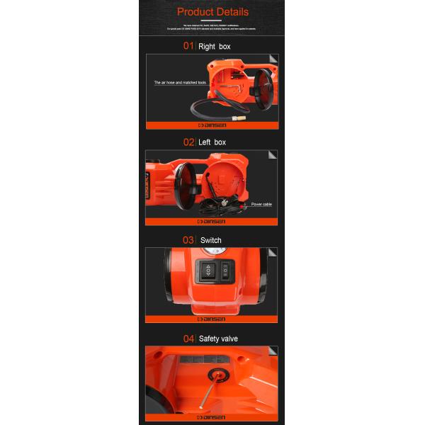 Dual Function 3 Ton 12 Volt Mini Electric Inflatable Car Hydraulic Jack Horizontal Type