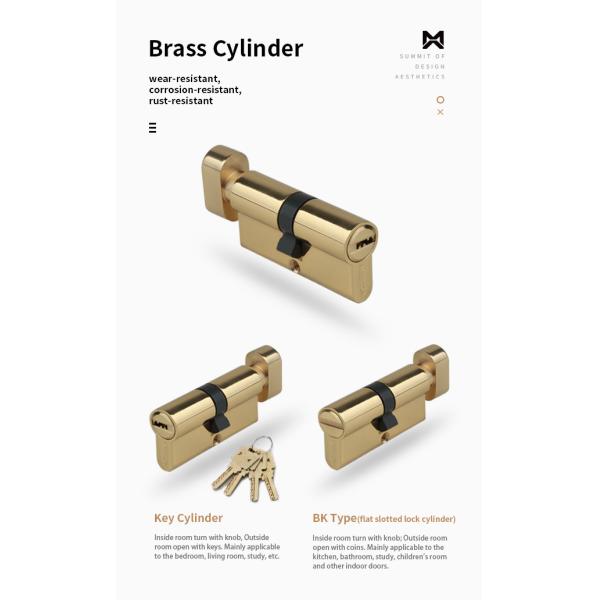 Rust Resistant Door Handle Lock Sets , OEM Brass Bathroom Door Handles