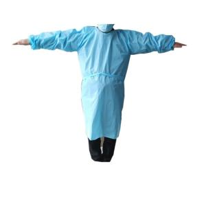 Cheap Open Back CPE Waterproof Surgical Gowns Poly Coated Single Use OEM Available for sale