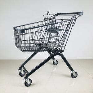China 4 Wheel Supermarket Shopping Trolley 100L 530mm width 980mm height on sale