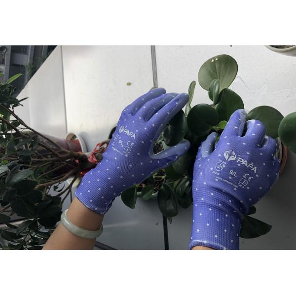 Office General Work Transparent Nitrile Gloves With Seamless Polyester Liner