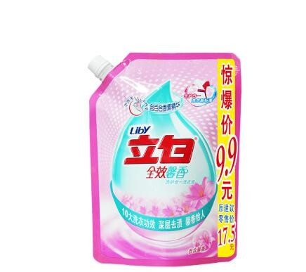 100% eco-friendly custom famous washing and detergent package with spout
