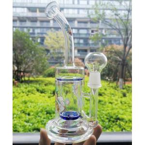 China 14.5mm Joint 8.2 Inch Water Pipe Rig Oil Borosilicate Glass Water Bongs With Glass Nail Dome on sale