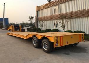 30-60 Tons 3 Axle Hydraulic Low Bed Trailer With Diamond Embossed Plate