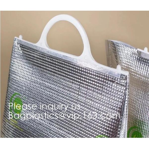 Custom Frozen Food Insulation Foil Liner Aluminum Foil Bubble Thermal Insulation Bag,Imprint Portable Non-Woven Large In