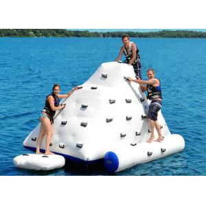 Cheap Giant Iceberg Floating Climbing Wall , Water Park Inflatable Climbing Iceberg Mountain for sale