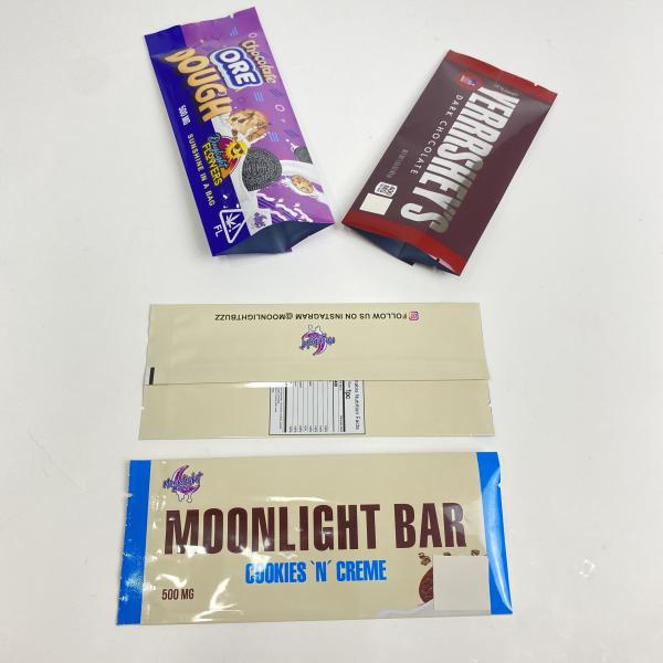 Cannabinoids Chocolate Bar Recyclable Plastic Bag Digital Printing Foil Bag