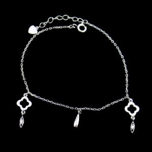 Cheap Vintage 925 Silver Jewelry CZ Cubic Zirconia Bracelet 18K Gold / Rose Gold Plating for sale