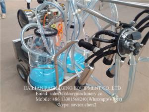 China Cow Milking Machine With Measuring Buckets , Goat Milking Machine on sale