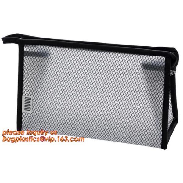 Biodegradable Customised printing Clear PVC Cosmetic Standup k Pouch,Toiletries Cosmetic Pvc Pouch With Marble Dig