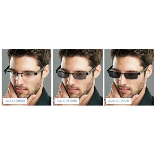 High Index 1.67 MR-7 Photochromic Film Anti Reflection Coated Optical Lenses