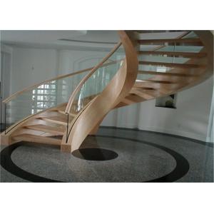 Cheap Painted Finish Antique Building Curved Stairs With White Walnut Wood Tread for sale