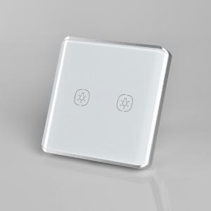Cheap UK UN Standard 2 gang WiFi Curved surface switch With Anual Touch Control/APP control/AI voice control for sale