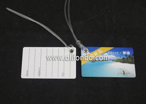 China Hard PVC card sheet luggage tag custom printed sample cheap paper luggage tag custom for travel airline company on sale