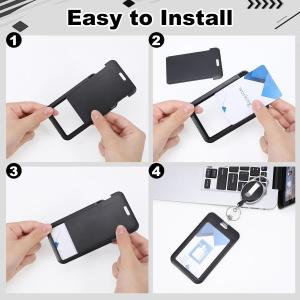 Pack Badge Holder Retractable Clip Heavy Duty Reels With Vertical Sliding ID