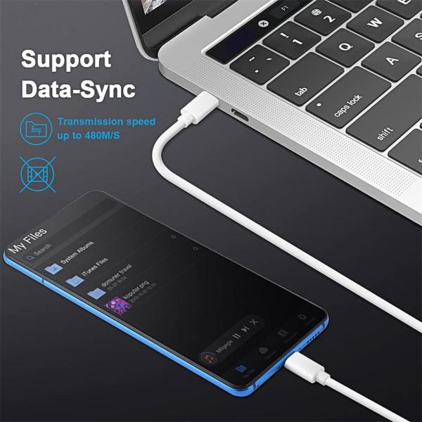 100W 5A USB C To USB C Cable Type C Charger Cord Compatible With MacBook Pro Air