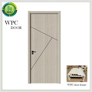 China WPC  PVC Wood Door ,  Fire Retardant Soundproof Solid Wood Entry Doors on sale