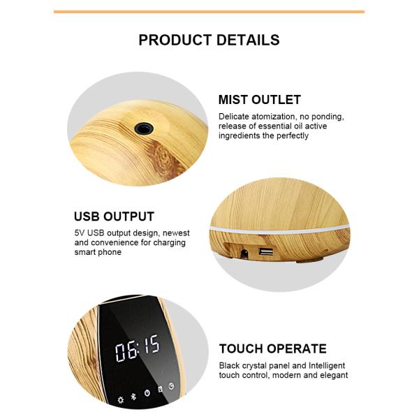 Tabletop Electric Aroma Diffuser With Digital Clock Display CE Approval