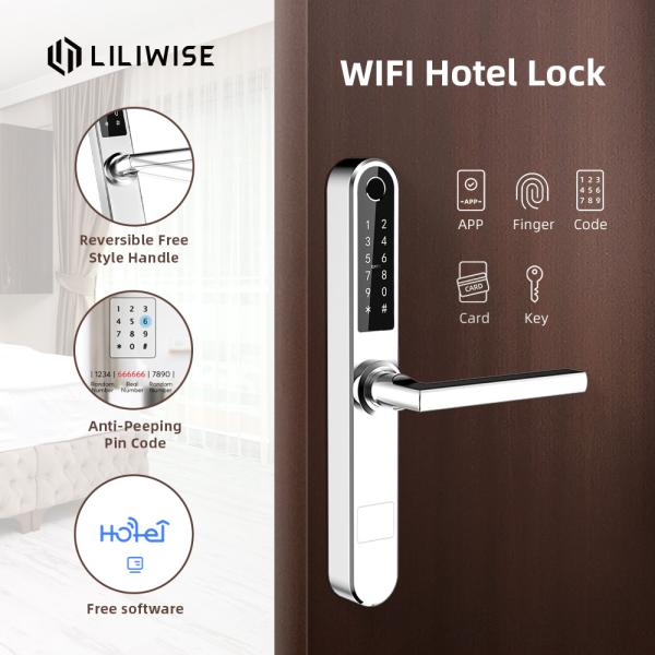 Waterproof Hotel Door Locks Aluminium Biometric Fingerprint Lock
