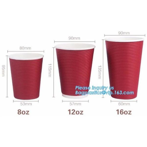 ripple wall / double wall / single wall disposable coffee paper cup with lids, 8OZ, 12oz 14 OZ cup,paper cup disposable