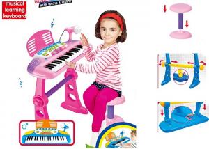 China Plastic Kids Musical Instrument Toys With Chair , Children's Keyboard Piano on sale