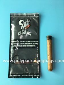 Cheap Durable  Plastic Packaging Bag / Custom Moisturizing Layer Composite Zipper Seal Cigar Bag for sale