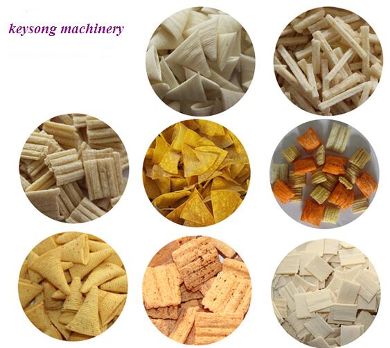Small Fried Doritos Making Machine 52kw Double Screw Extrusion Energy Saving