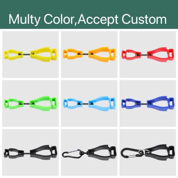 Customized Logo Colored Plastic Glove Clip Polythelene Interlock Clips