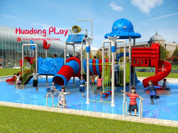 Quality Fashionable Water Park Playground Equipment Stainless Screws Anti - Static For Kids wholesale