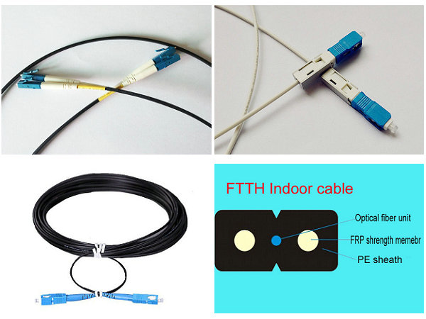 3mm Duplex Multimode FTTH Solution 2 Core Drop Cable Patch Cord For LAN