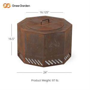 China Warmfire OEM 100cm Corten Steel Fire Pit Wood Burning Fire Table on sale