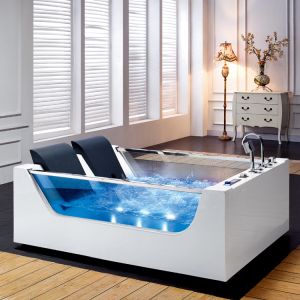 Buy cheap 70 Inch 2 Person Corner Whirlpool Bathtub Freestanding With Shower Luxury from wholesalers