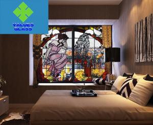 China Multi Colored Tiffany Style Glass , Stained Glass Window Panels 3mm Thickness on sale
