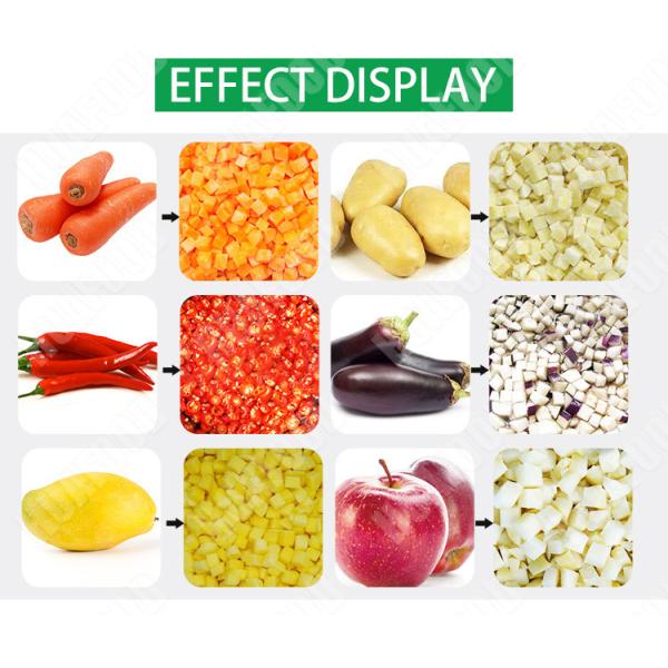 Automatic Food Processing Machines High Speed Onion Dicing Machine , Tomato Chopper Machine For Kitchen