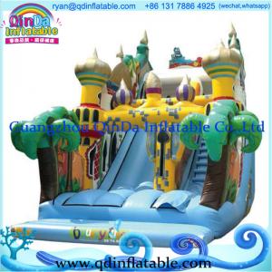 China Commercial inflatable water slide,18oz giant inflatable corkscrew water slides for sale on sale