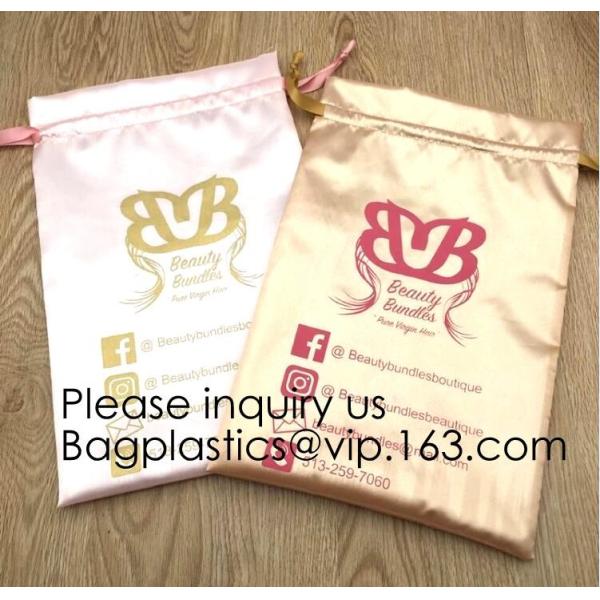 Soft And Shinny White Silk Drawstring Pouch,Nude Color Satin Drawstring Bag,Promotional Satin Cosmetic Bag, package pac